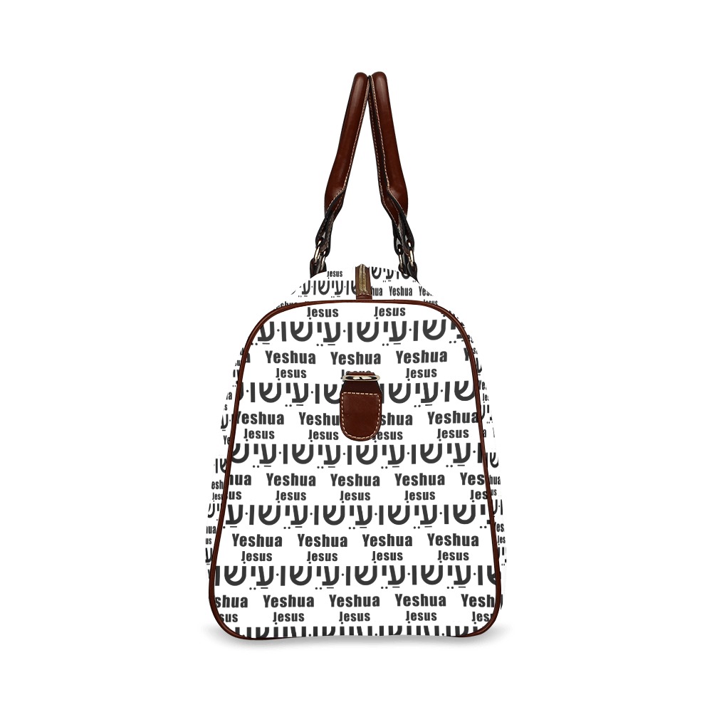 Yeshua White Lge Tote Bag Waterproof Travel Bag/Large (Model 1639)