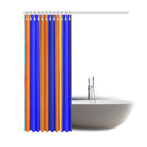 Abstract Blue And Orange 930 Shower Curtain 69"x84"