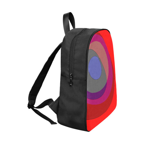 Red Abstract 714 Fabric School Backpack (Model 1682) (Large)