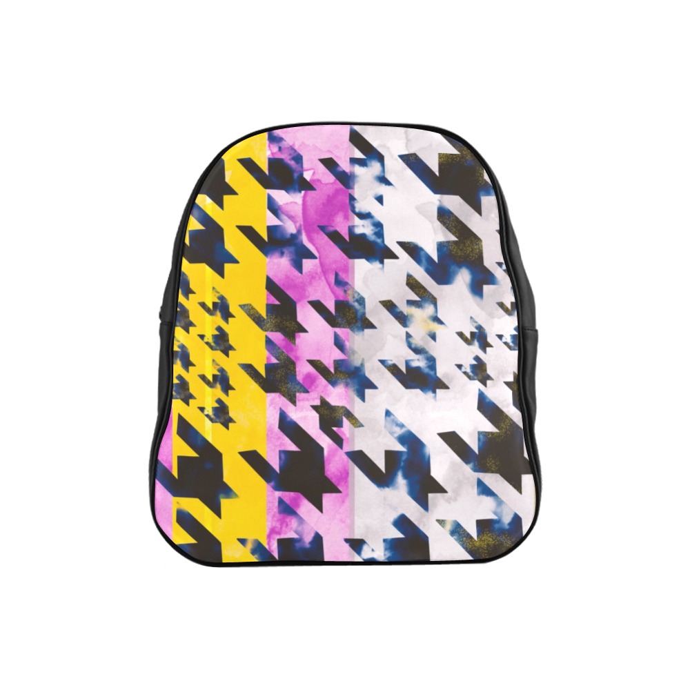 Houndstooth pattern 49HG School Backpack (Model 1601)(Small)