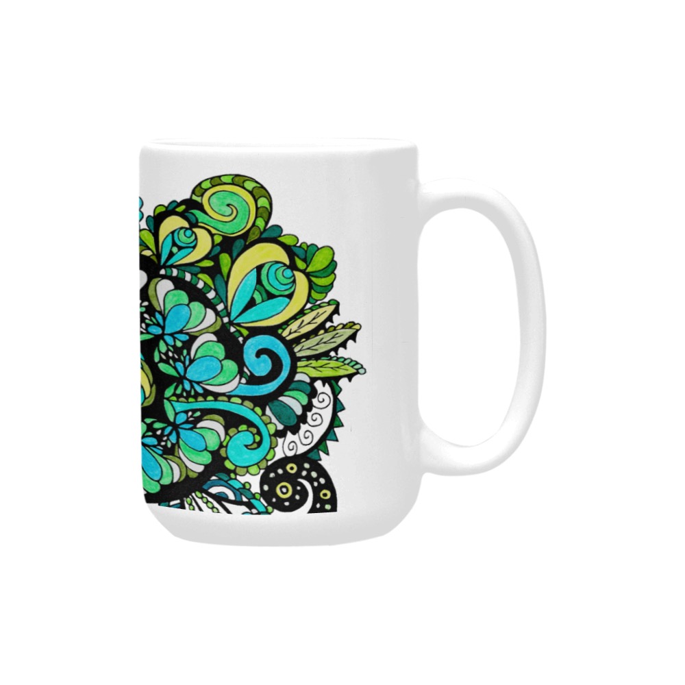 Tropical Illusion Custom Ceramic Mug (15OZ)