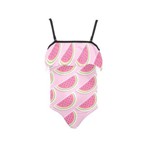 Melons Kids' Spaghetti Strap Ruffle Swimsuit (Model S26)