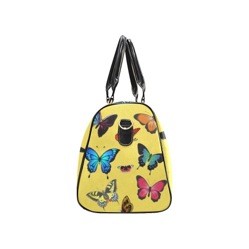 Butterflies travel bag (Yellow) New Waterproof Travel Bag/Small (Model 1639)