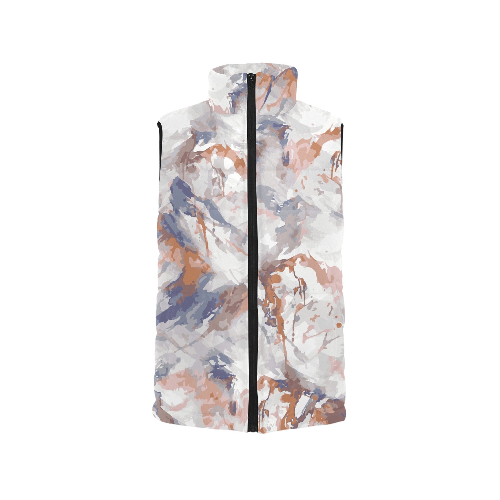 Abstract mountains camouflage Women's Padded Vest Jacket (Model H44)