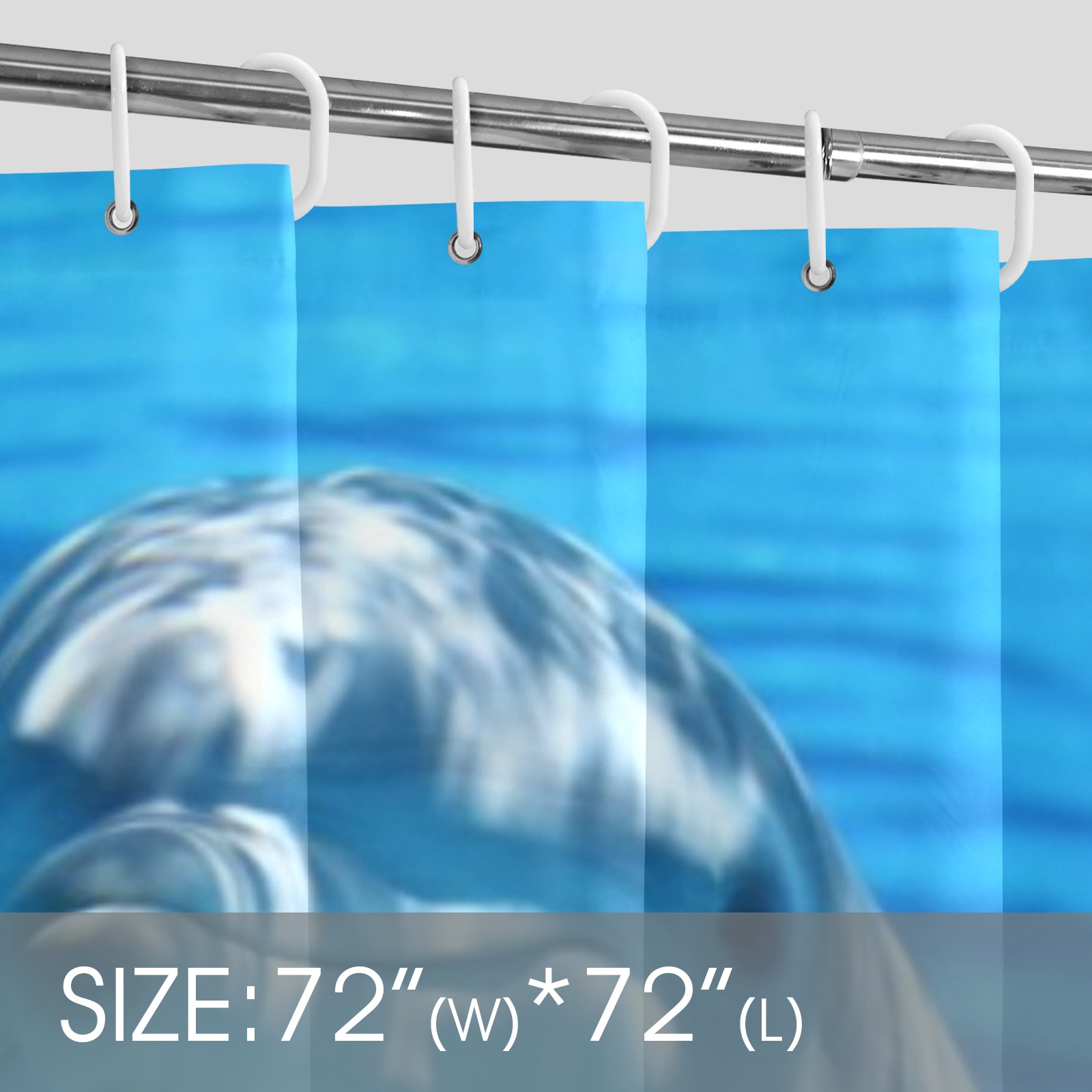 dolphin Shower Curtain 72" x 72"