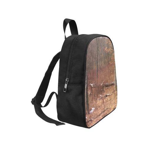 Falling tree in the woods Fabric School Backpack (Model 1682) (Small)