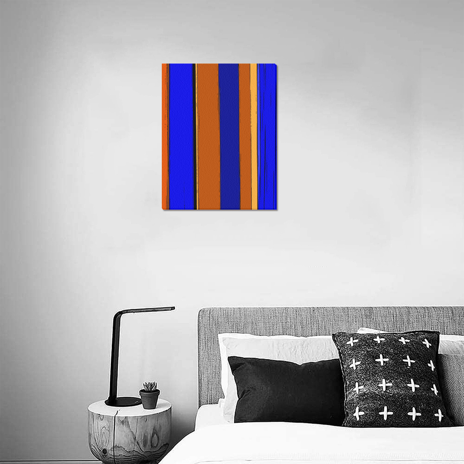 Abstract Blue And Orange 930 Upgraded Canvas Print 11"x14"