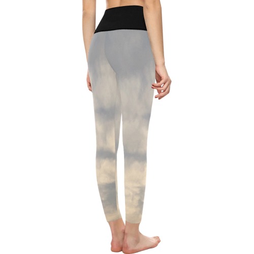 Rippled Cloud Collection Women's All Over Print High-Waisted Leggings (Model L36)