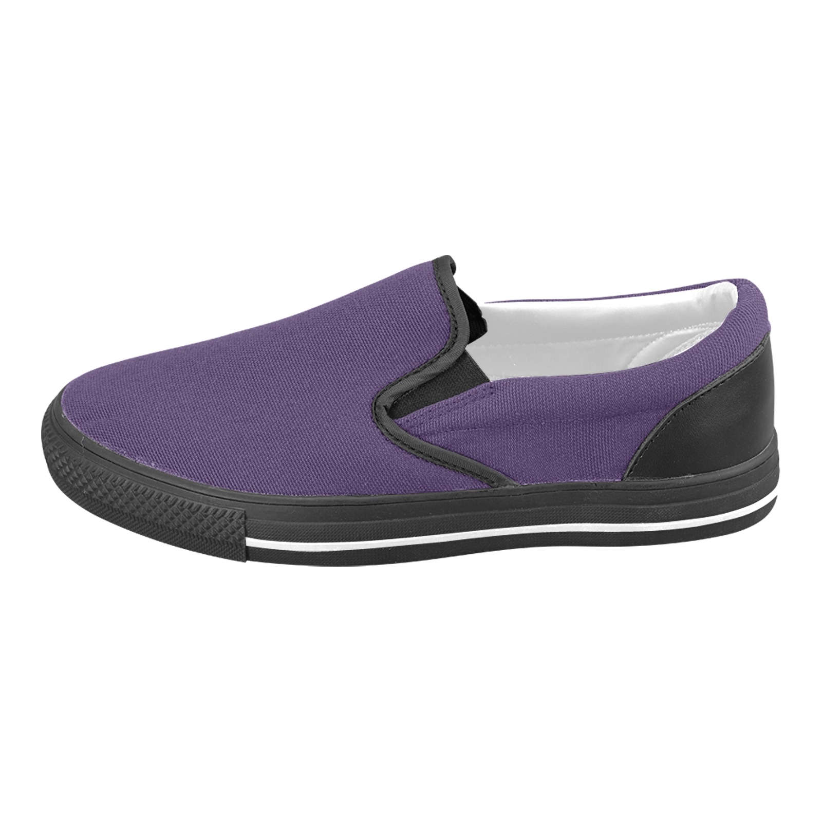 color Russian violet Men's Slip-on Canvas Shoes (Model 019)