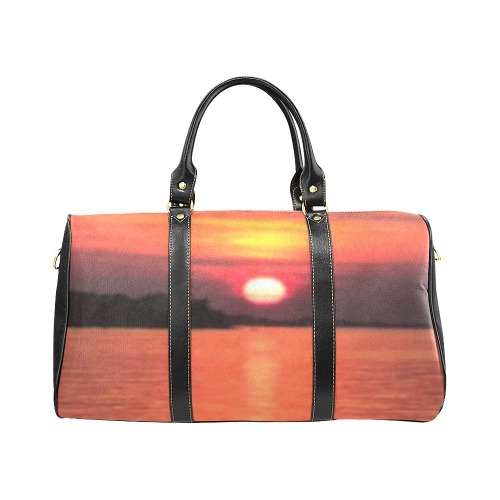 Lady Pink Sunset Collection New Waterproof Travel Bag/Small (Model 1639)