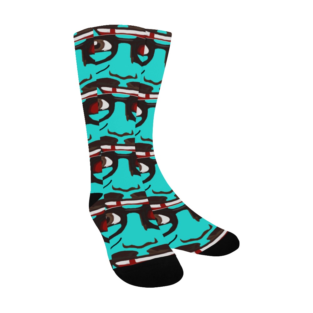 Zombifried Nonsenze Face Square socks Men's Custom Socks