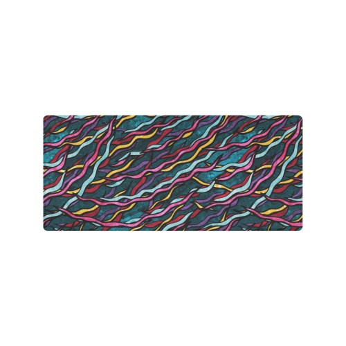 rainbow ribbons Gaming Mousepad (35"x16")