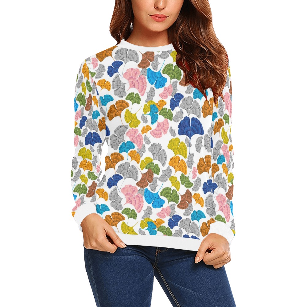Nature colorful exotic PD All Over Print Crewneck Sweatshirt for Women (Model H18)