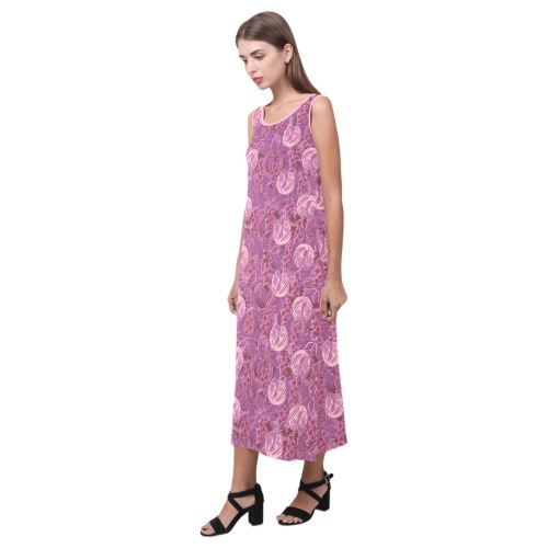 Chic in pink Phaedra Sleeveless Open Fork Long Dress (Model D08)