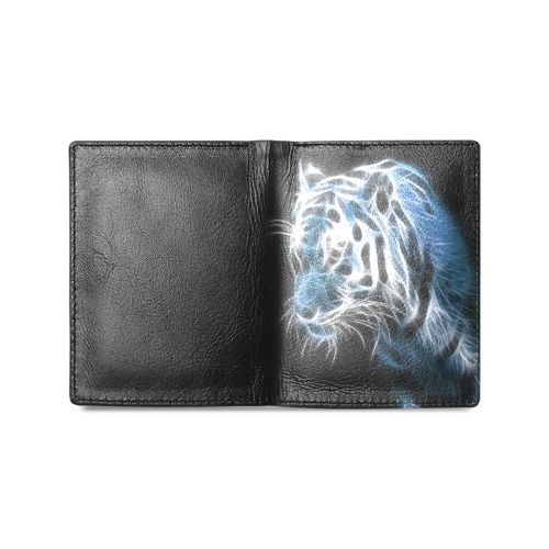 Ghostly Tiger Leather Wallet Men's Leather Wallet (Model 1612)