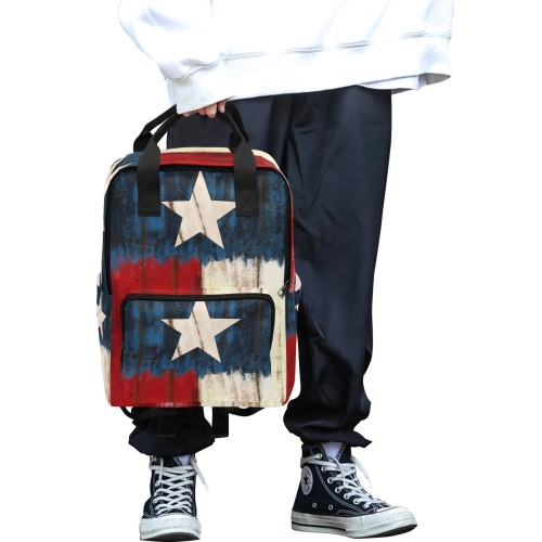 Texas  Flag Twin Handle Backpack (Model 1732)