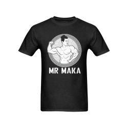 Mr Maka Black Men's T-shirt in USA Size (Two Sides Printing) (Model T02)