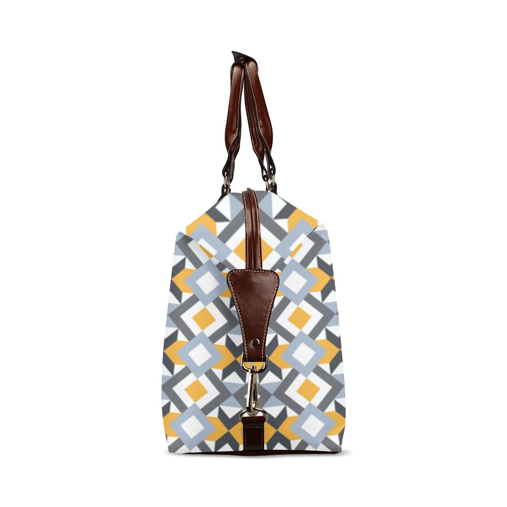 Retro Angles Abstract Geometric Pattern Classic Travel Bag (Model 1643) Remake