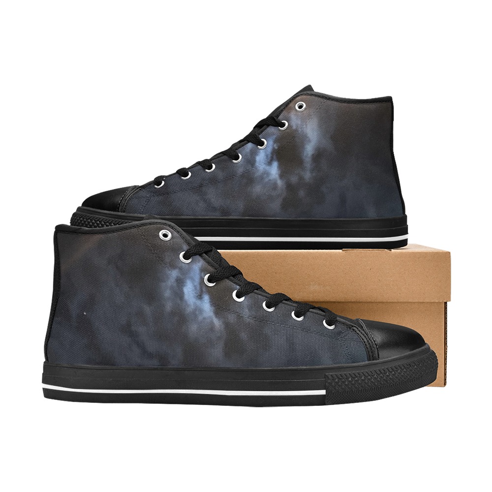 Mystic Moon Collection Women's Classic High Top Canvas Shoes (Model 017)