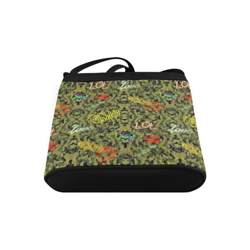 Camouflage Pop Art by Nico Bielow Crossbody Bags (Model 1613)