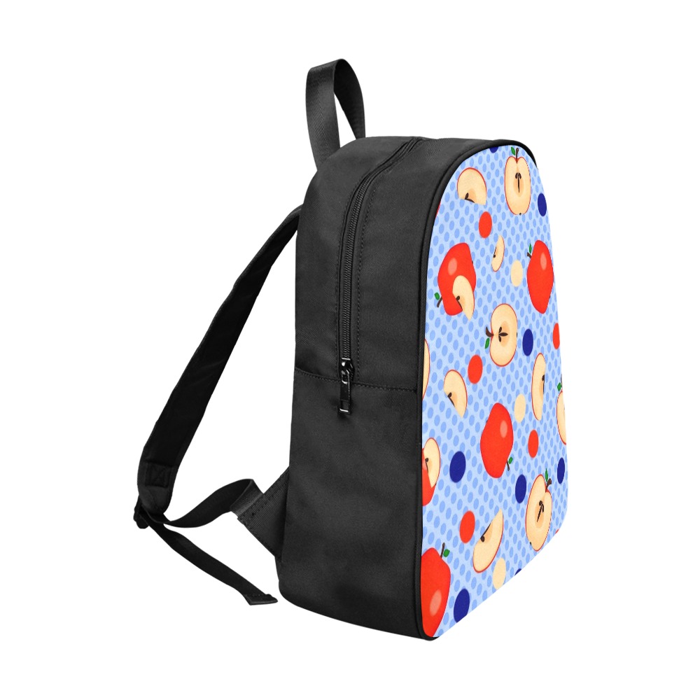 Apple a day Fabric School Backpack (Model 1682) (Large)
