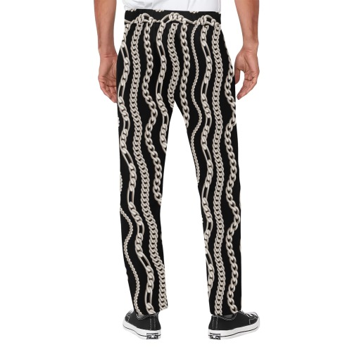 Chains Pop 2 by Nico Bielow Men's All Over Print Casual Trousers (Model L68)