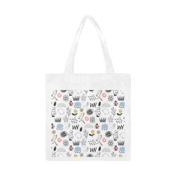 Doodle Canvas Tote Bag/Small (Model 1700)