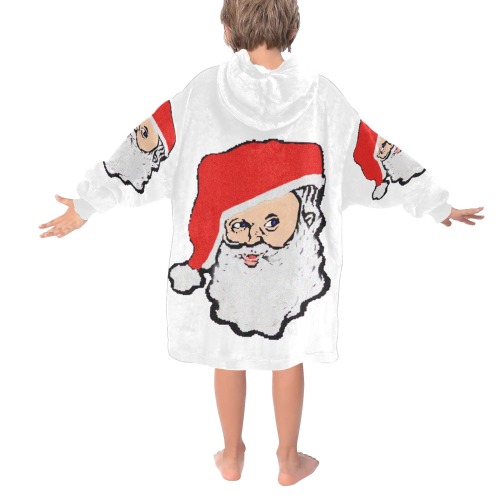 sparkle santa1 Blanket Hoodie for Kids