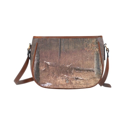 Falling tree in the woods Saddle Bag/Large (Model 1649)