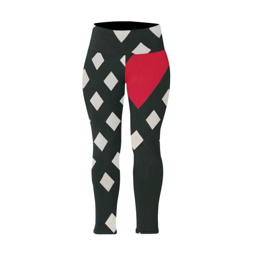 Counter-composition XV by Theo van Doesburg- Women's Extra Plus Size High Waist Leggings (Model L45)