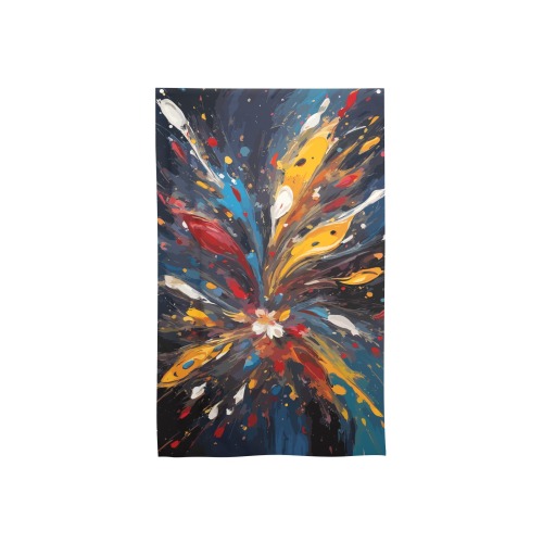 Cool colorful abstract art, dark bluish background