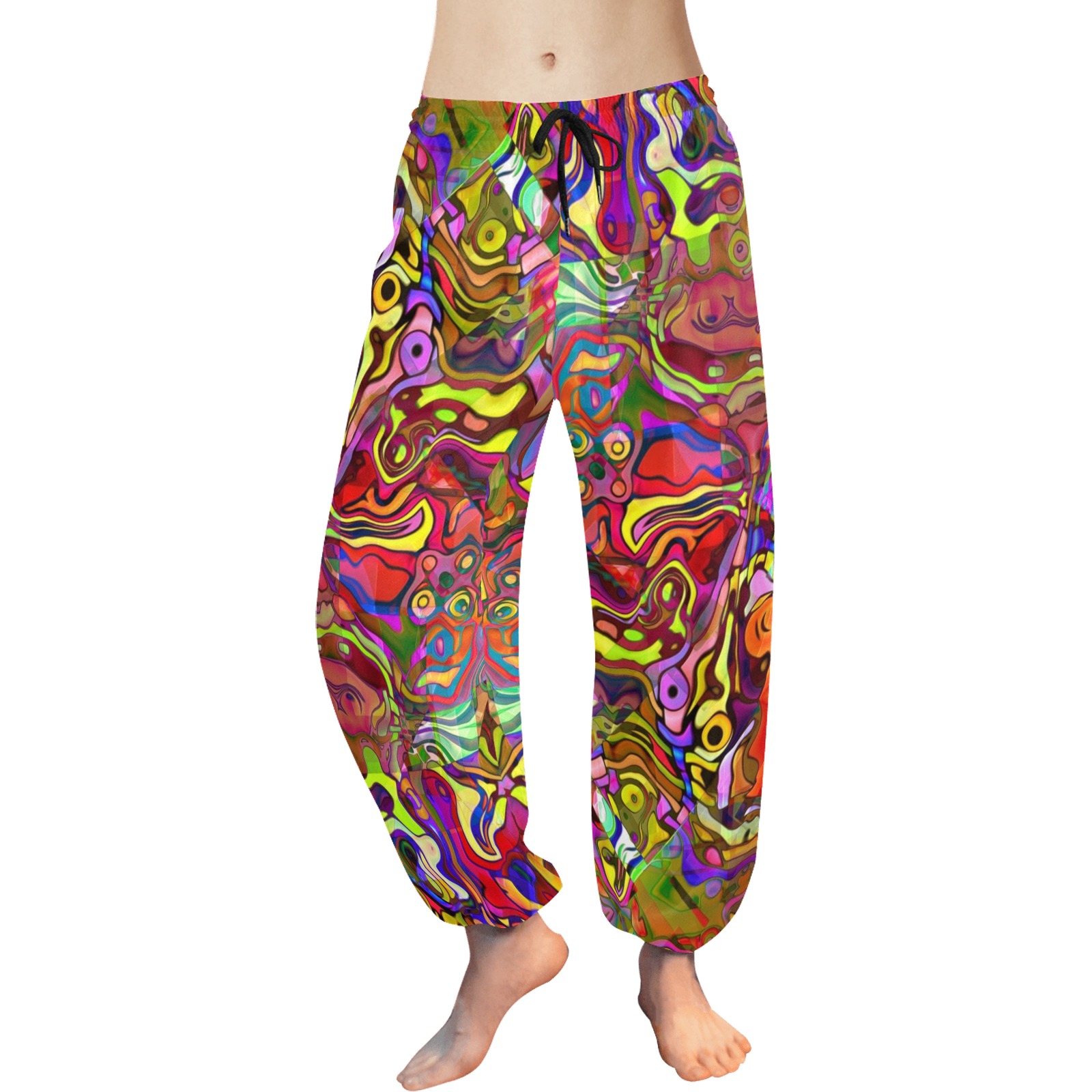 trippy Women's All Over Print Harem Pants (Model L18)