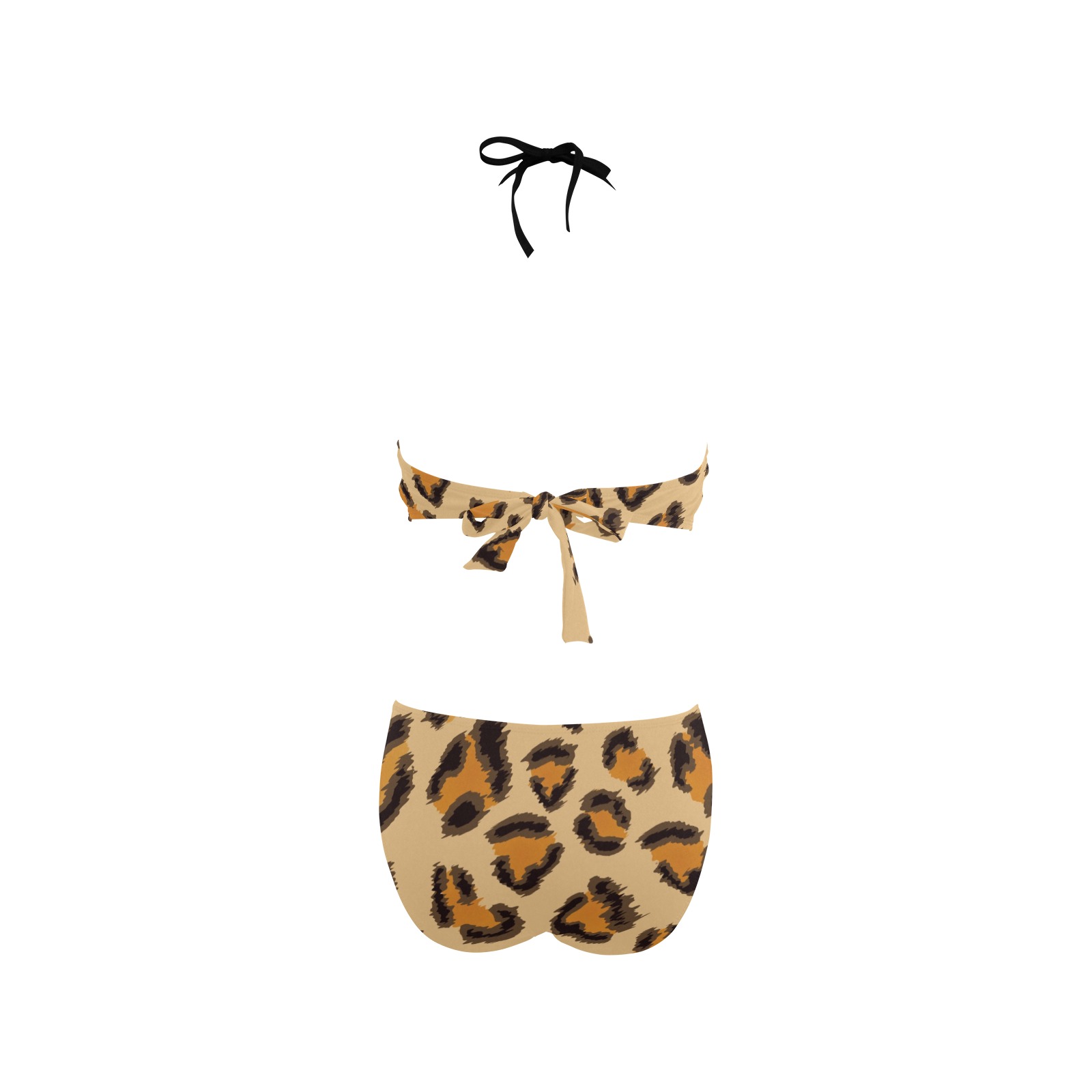 Leopard fringe swimsuit Women's Fringe Swimsuit (Model S32)