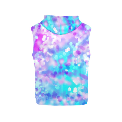 Purple And Blue Bokeh 7518 All Over Print Sleeveless Hoodie for Women (Model H15)