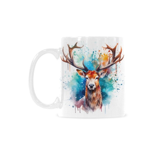 Christmas Deer v2 Custom White Mug (11oz)