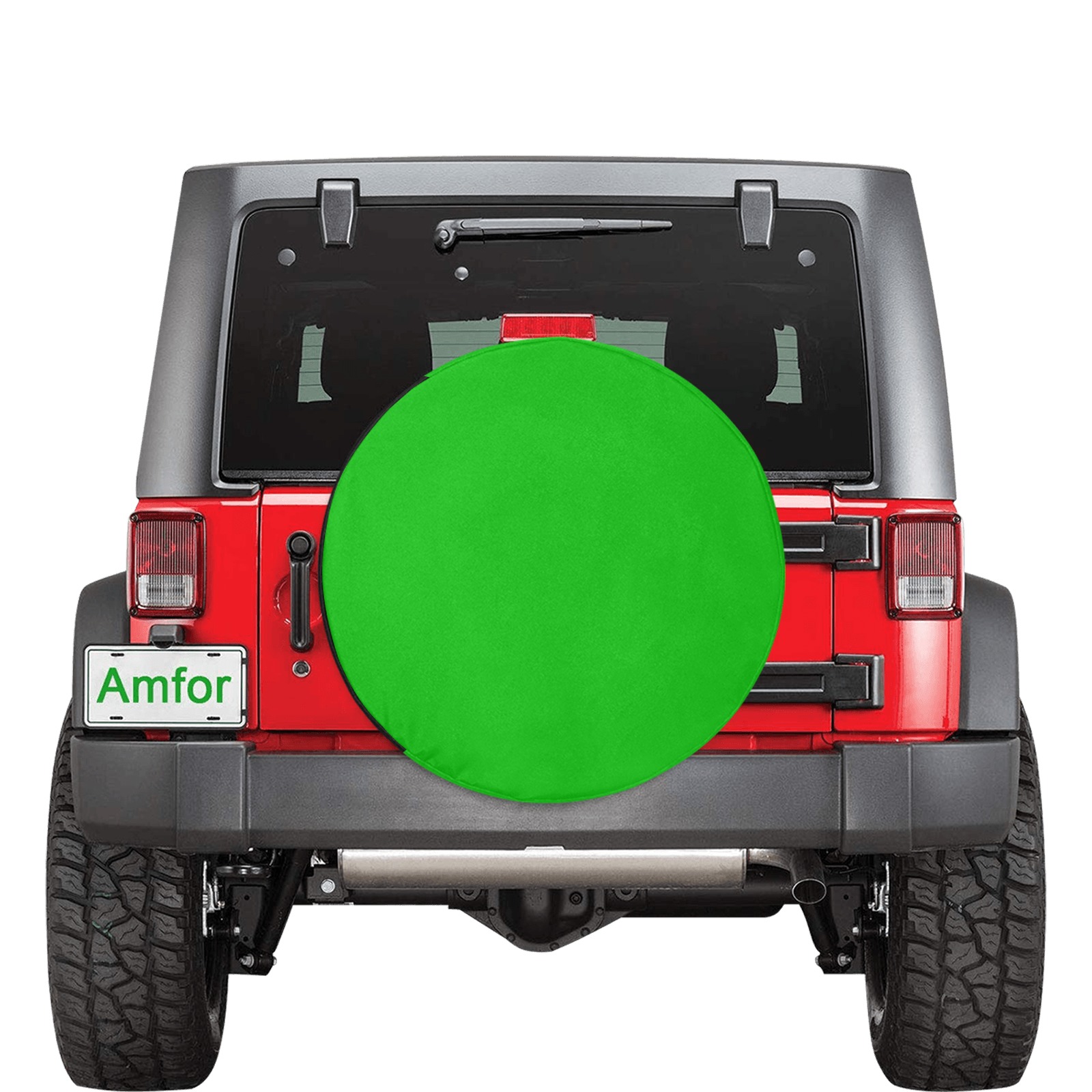 Merry Christmas Green Solid Color 32 Inch Spare Tire Cover