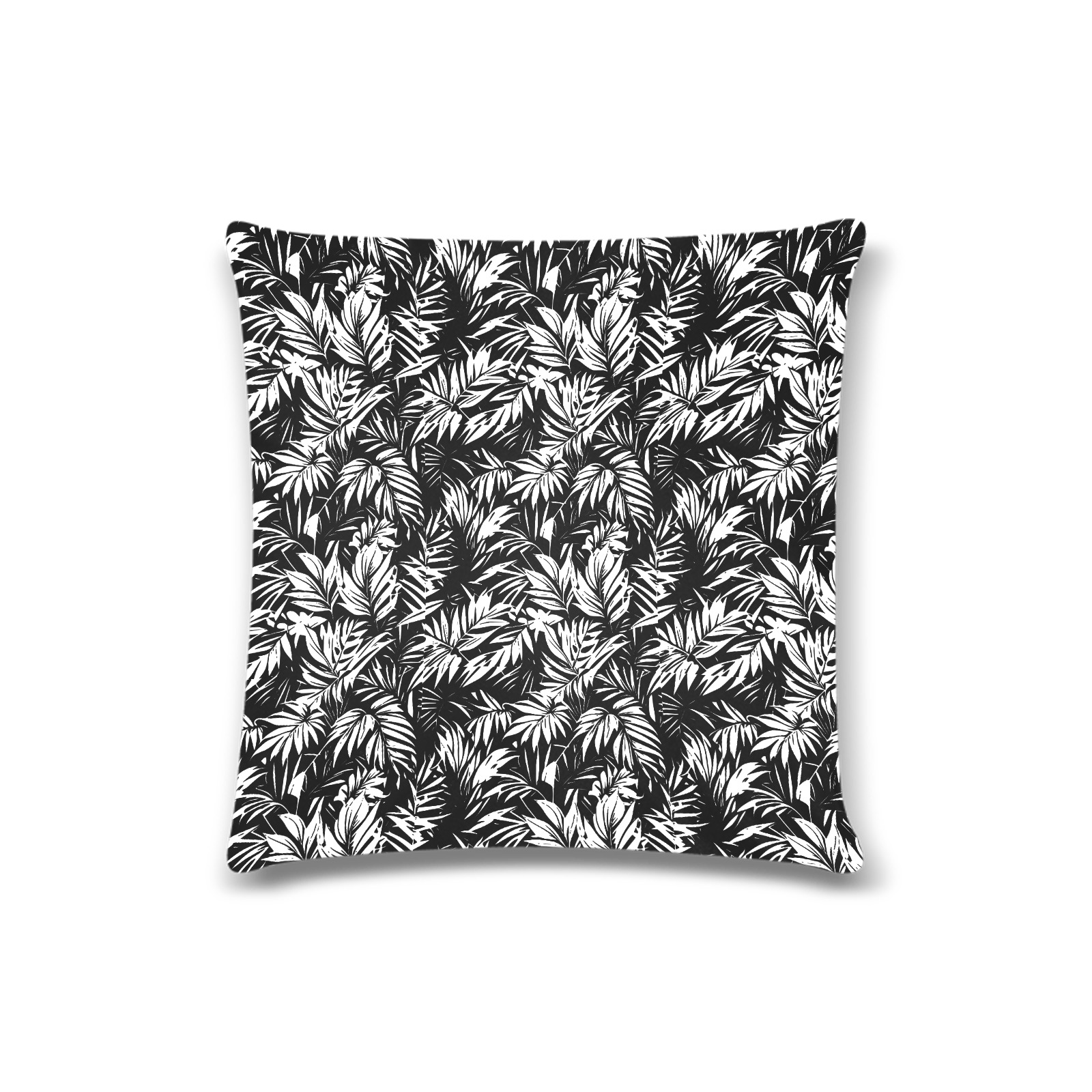 jungle-leaves Custom Zippered Pillow Case 16"x16"(Twin Sides)