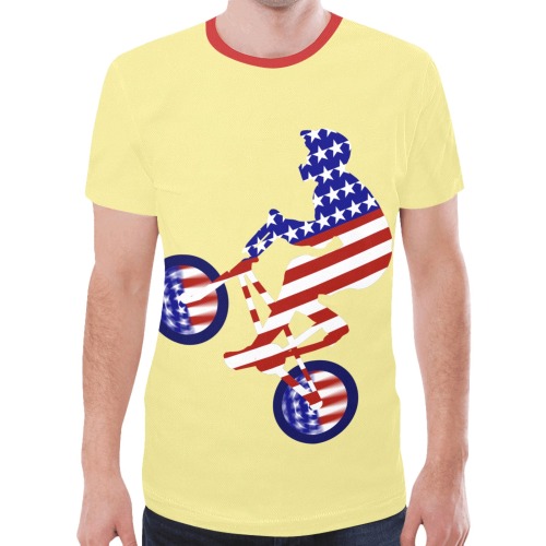USA BMX Biking New All Over Print T-shirt for Men (Model T45)