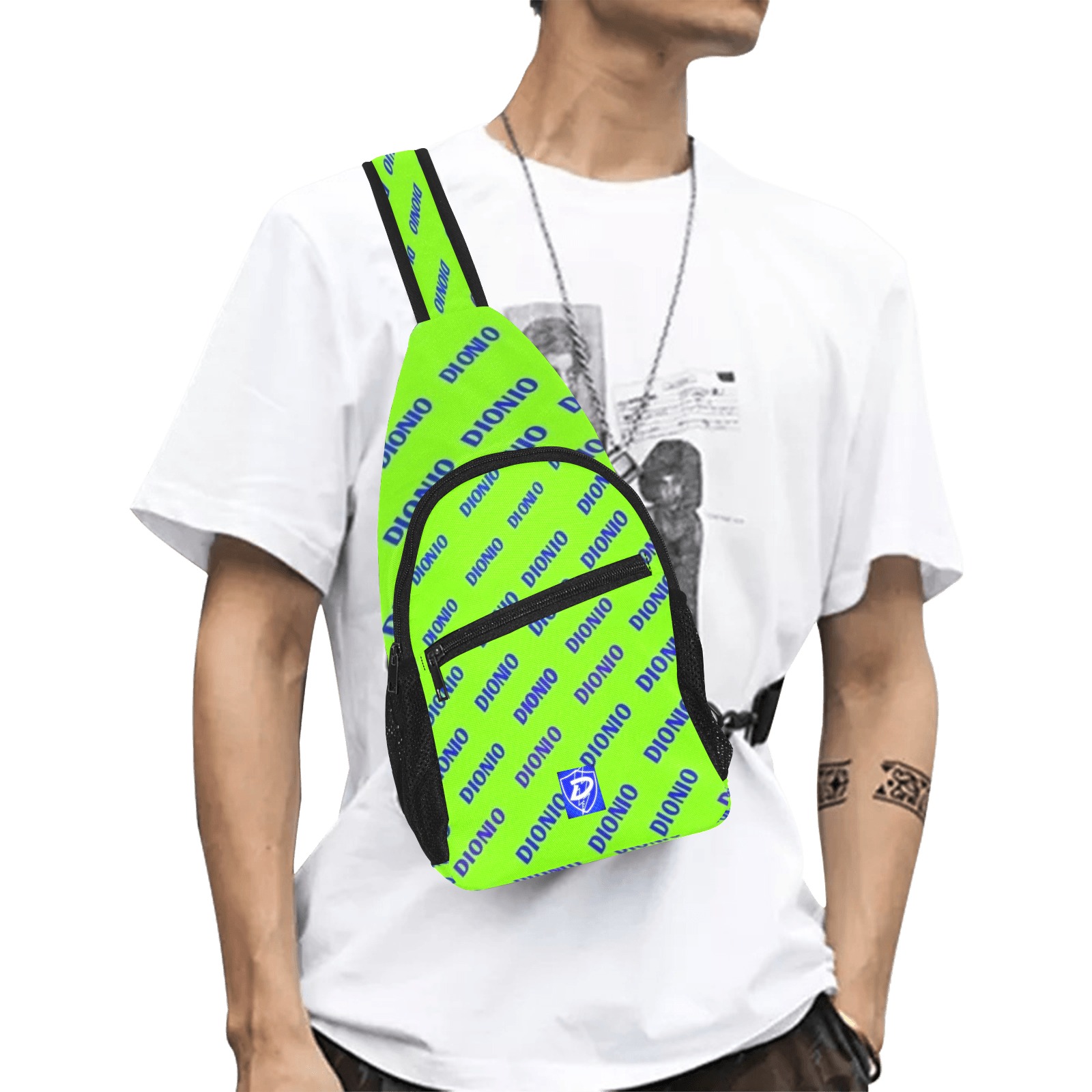 DIONIO Clothing - Chest Bag (Neon Yellow Steppers) All Over Print Chest Bag (Model 1719)