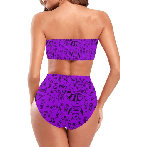 PATTERN MOSTRINI viola Chest Wrap Bikini Swimsuit (Model S36)