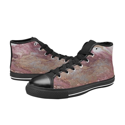 Magical Meteorb Women's Classic High Top Canvas Shoes (Model 017)