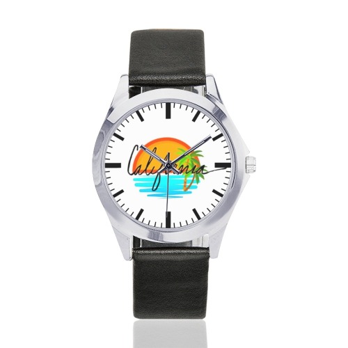 bb 6utii Unisex Silver-Tone Round Leather Watch (Model 216)