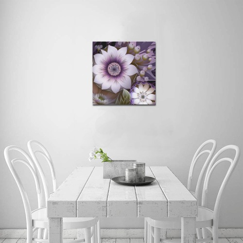 April Showers bring May Flowers Upgraded Canvas Print 16"x16"