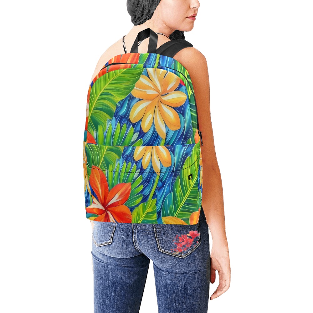 Tropical Flowers Two Unisex Classic Backpack (Model 1673)