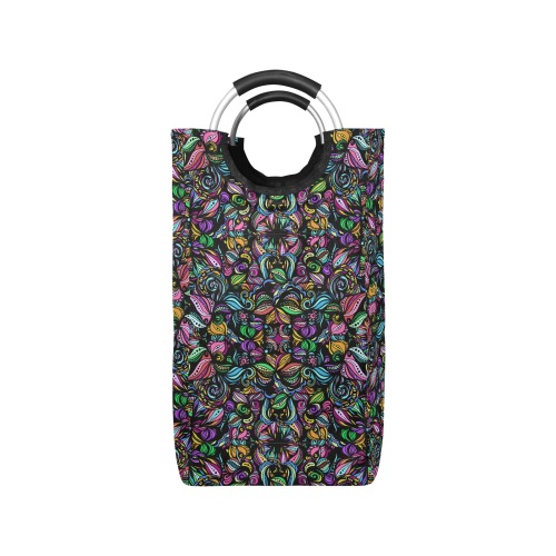 Whimsical Blooms Square Laundry Bag