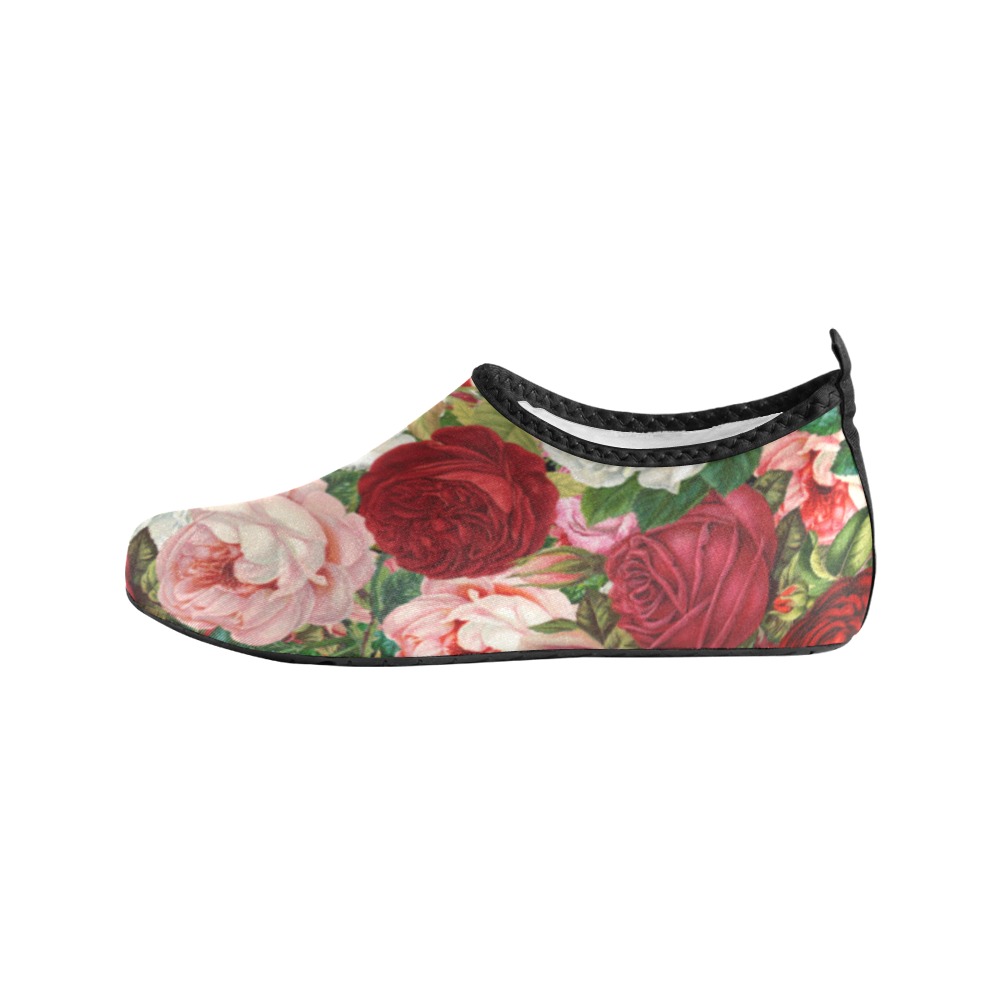 Roses and Carnations Flowers Men's Slip-On Water Shoes (Model 056)