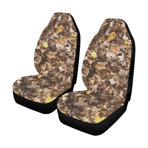 Autumn brown leaves Car Seat Cover Airbag Compatible (Set of 2)