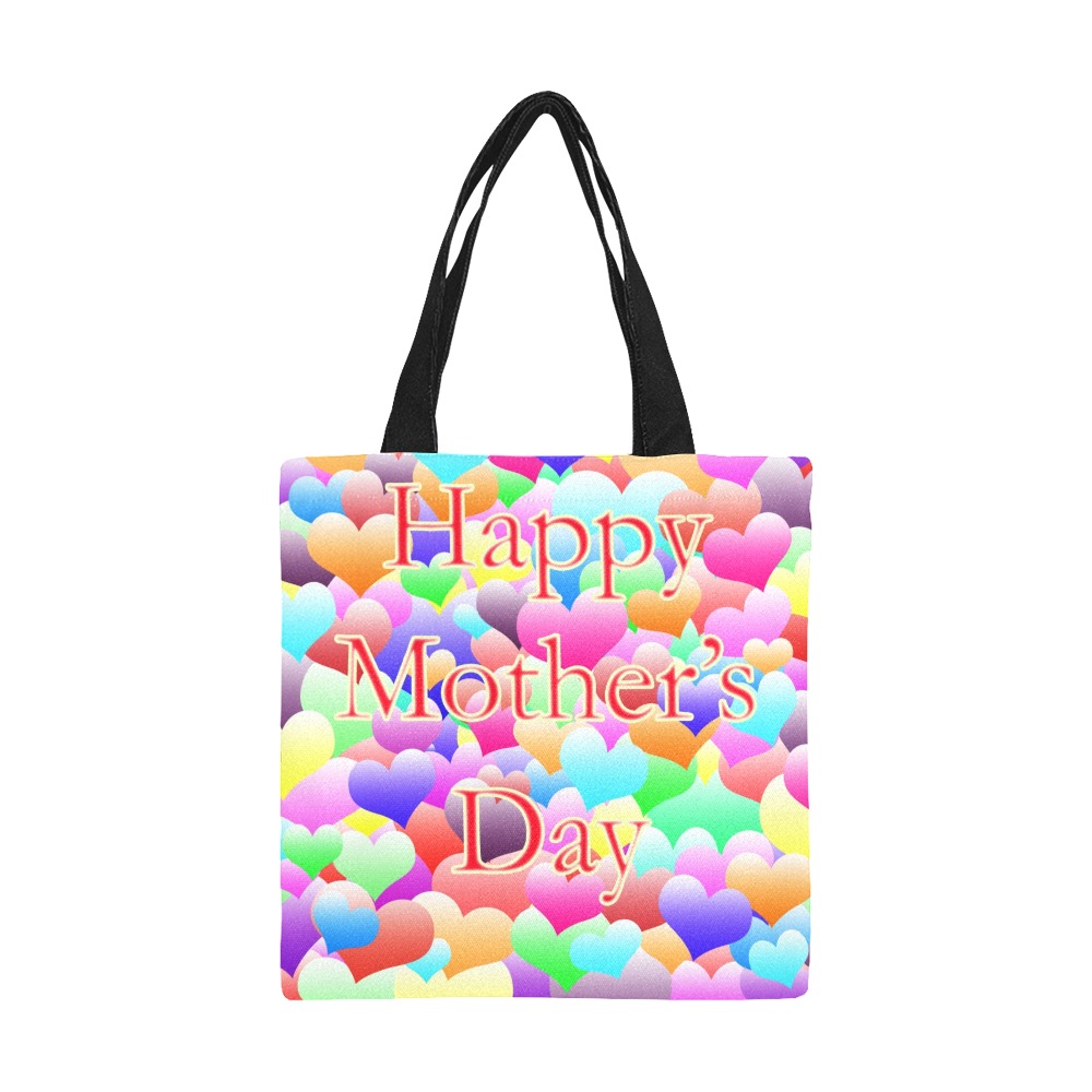 Mother's Day Hearts All Over Print Canvas Tote Bag/Small (Model 1697)
