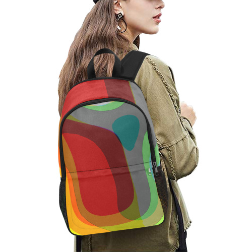 Colorful Abstract 118 Fabric Backpack with Side Mesh Pockets (Model 1659)