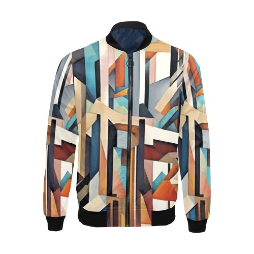 Vintage geometric abstract art. Chic composition All Over Print Bomber Jacket for Men (Model H19)